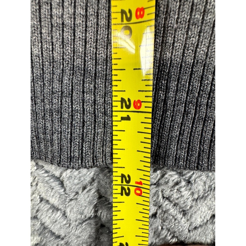 Arturo Calle Sweater Men Large Blue Gray Merino Wool Chunky Knit Slim Fit V Neck - Picture 4 of 7